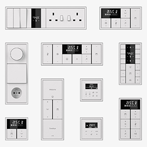 Управлять Умным домом KNX можна с большого числа интерфейсов, которые предлагают огромное количество производителей, начиная от выключателей и заканчивая различными миниатюрными датчиками